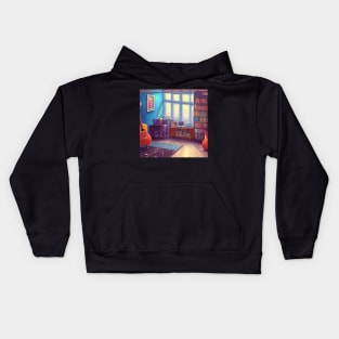 Playful Guitarist Friend Music Life in the 80s Kids Hoodie